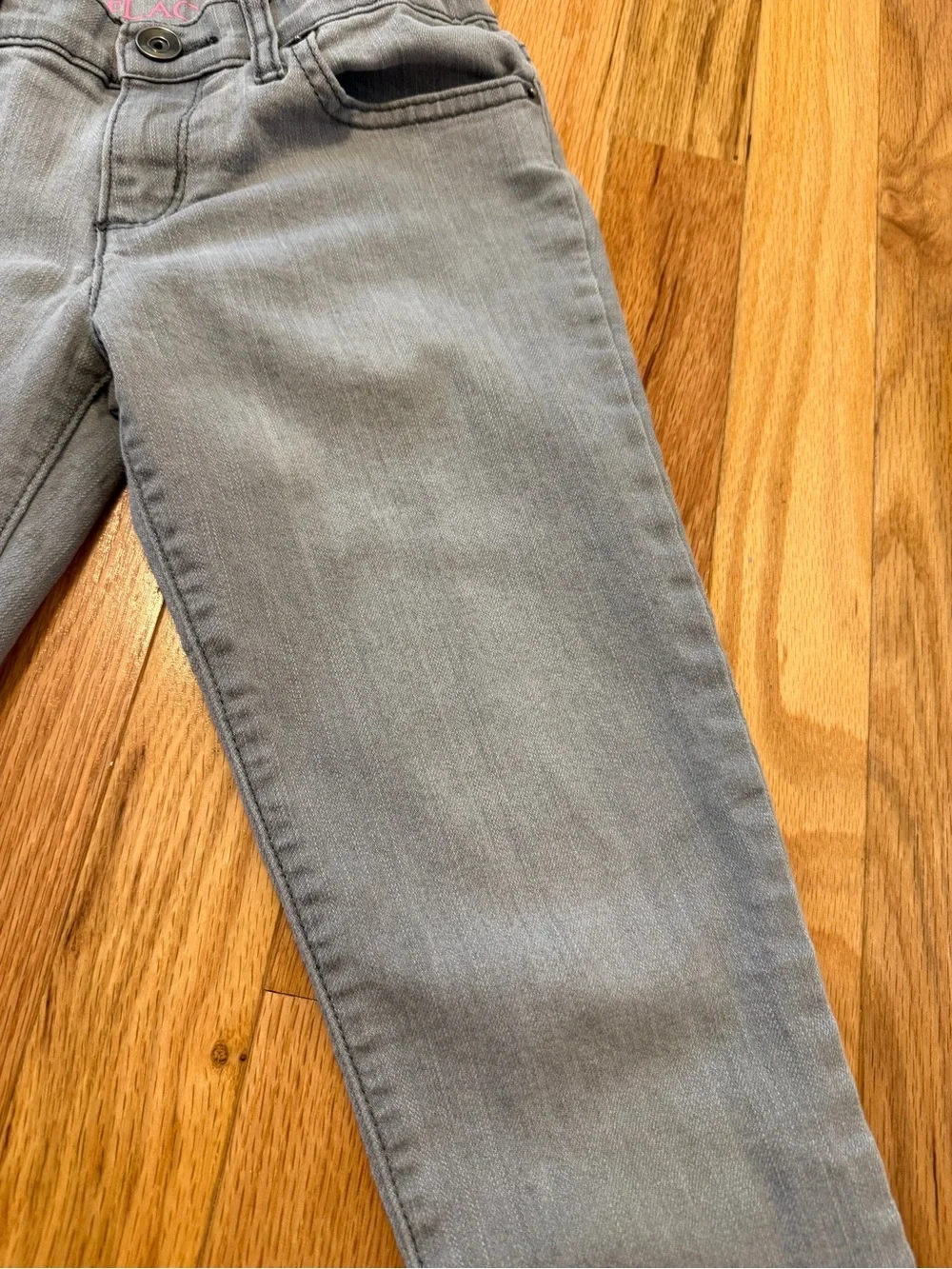 Girls’ Light Gray Slim Jeans
